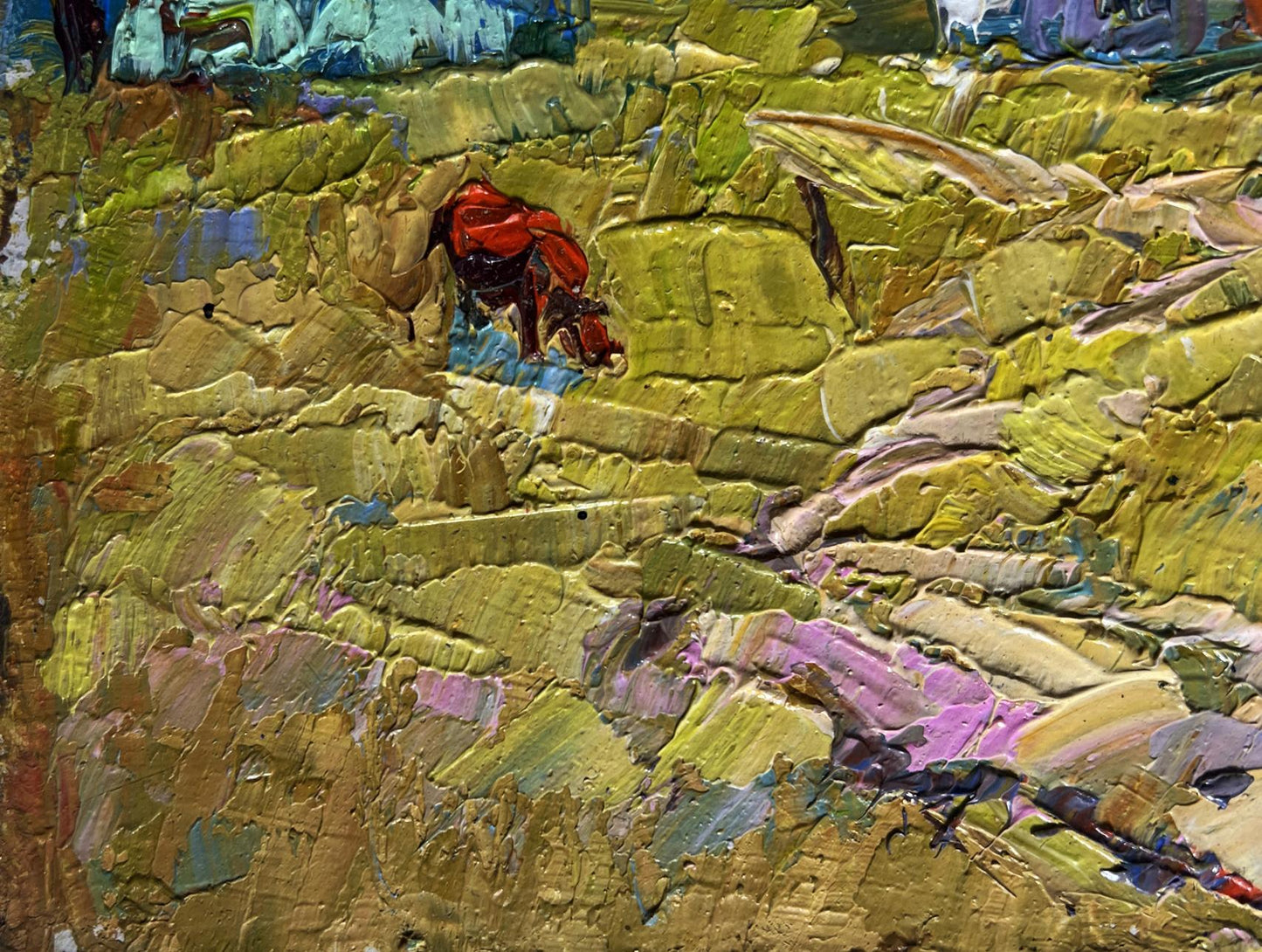 Oil painting Autumn has come to the village Oksana Ivanyuk