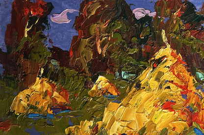 Oil painting Returning from the field in the evening Oleksiy Ivanyuk