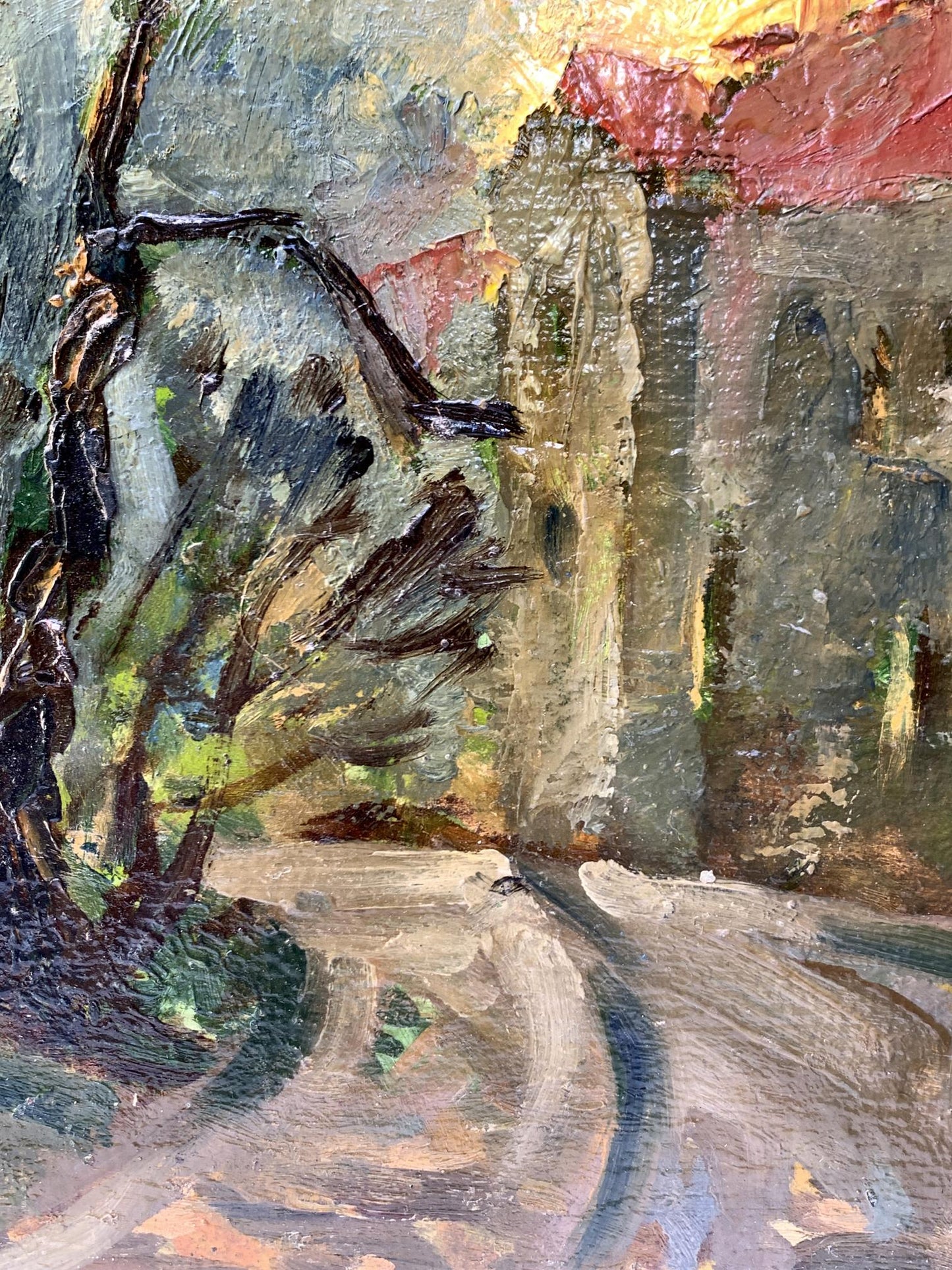 Oil painting City streets Mykhailo Burdylo