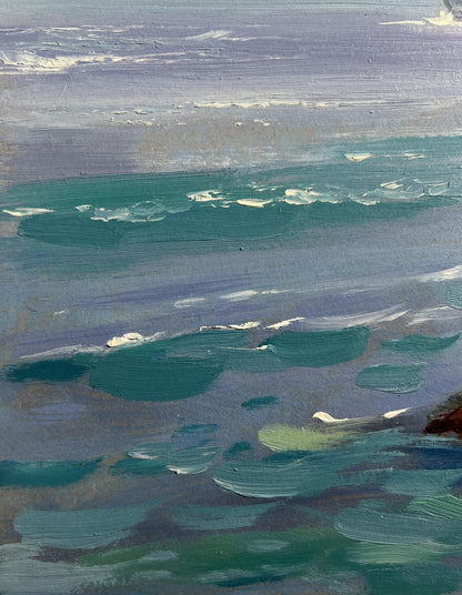 Oil painting Sea and village coziness Yuriy Suprunchuk