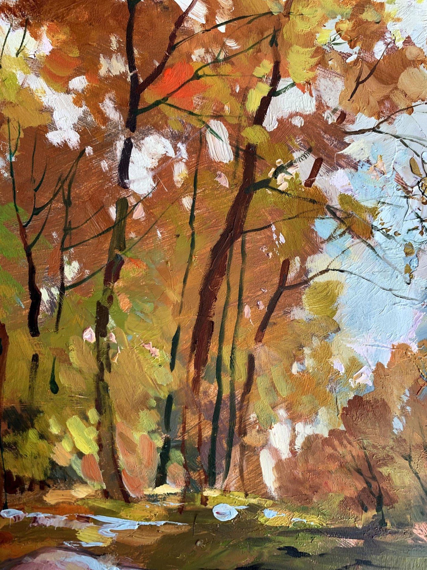 OIl painting Fallen leaves Yuriy Suprunchuk