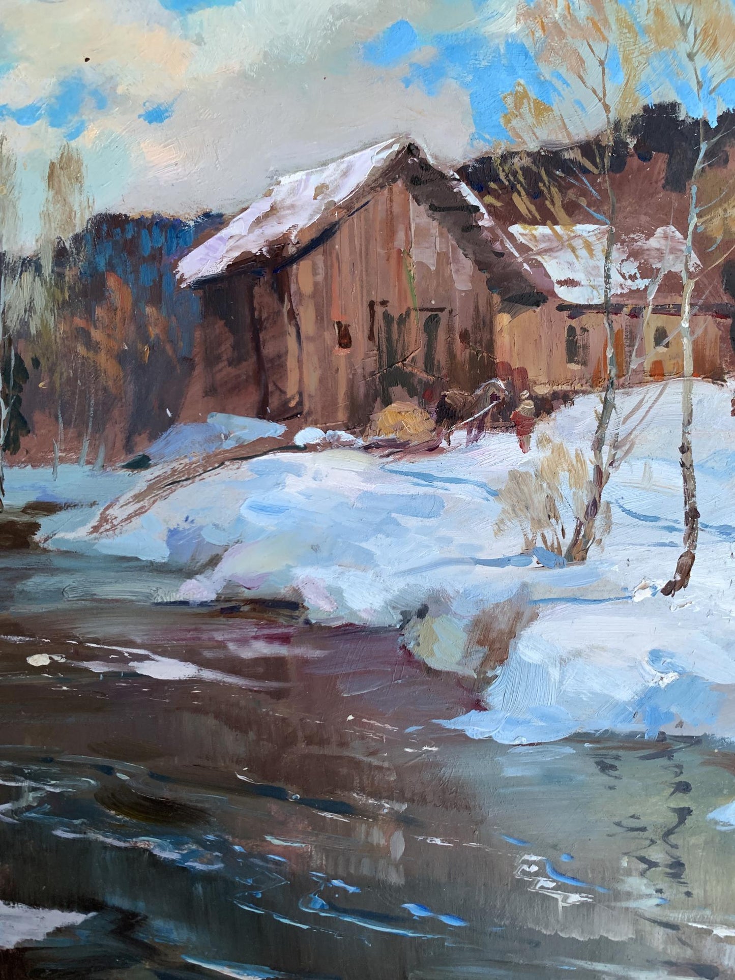 OIl painting After the night snowstorm Yuriy Suprunchuk