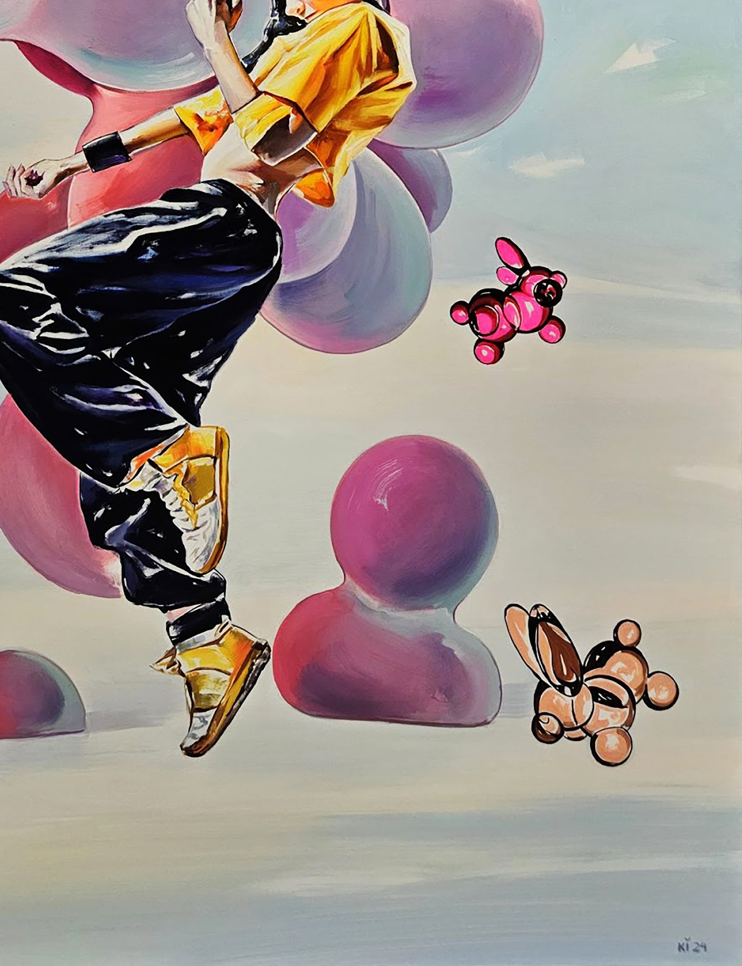 Oil painting Tiktok girl dancing Igor Konovalov