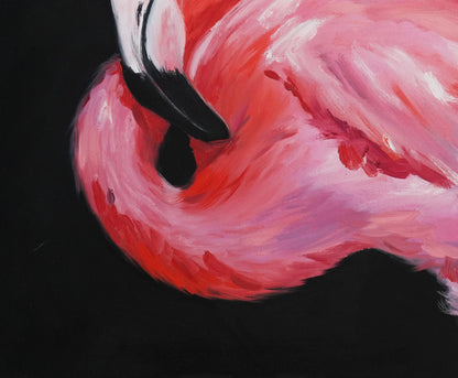 Oil painting Pink flamingo Victoria Kagalovska