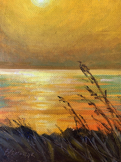 Oil painting Yellow sunset Valentina Simashchuk