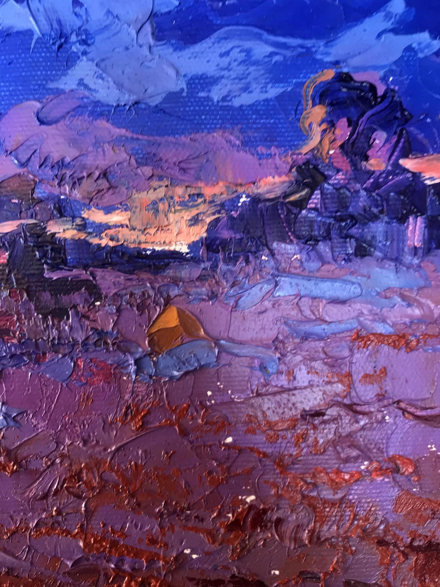 Oil artwork capturing the chill of the evening by Alex Ivanyuk