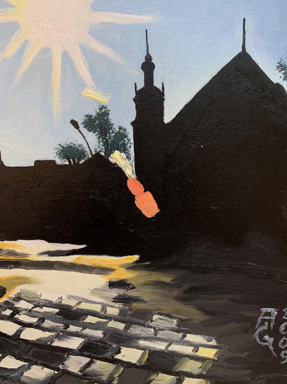 Oil painting City streets Oleksandr Gukalov