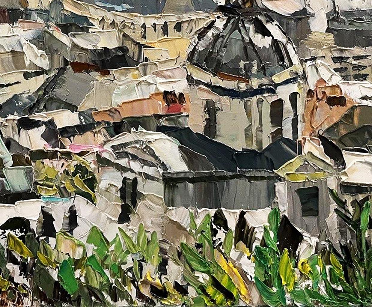 Oil painting Roofs of the city Horishnyi N.A.