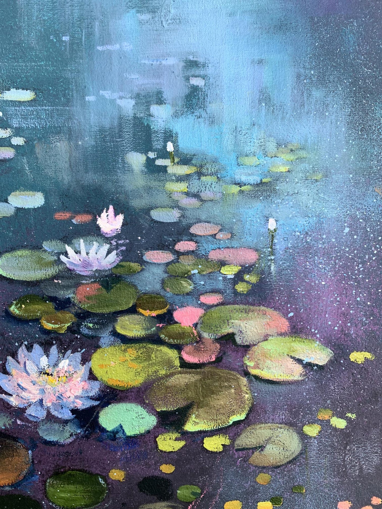 Oil painting Lotus Unknown artist