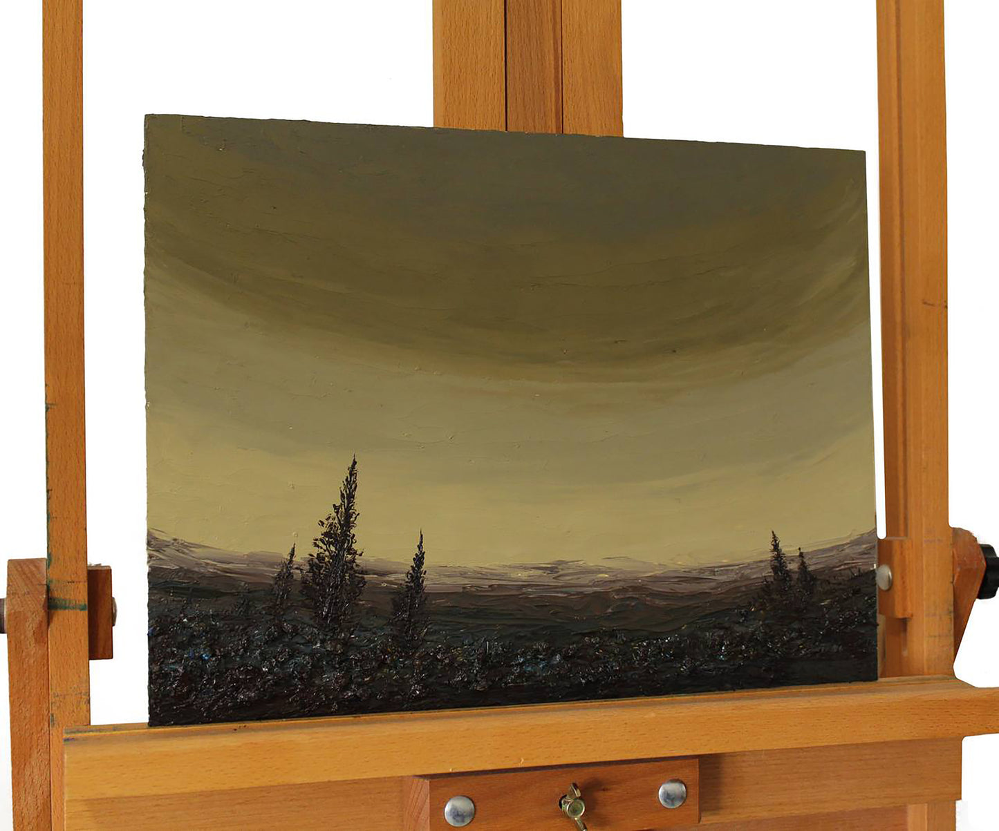 Oil painting Cloudy landscape Andriy Klishyn