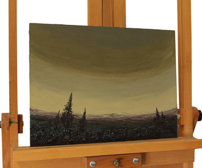 Oil painting Cloudy landscape Andriy Klishyn