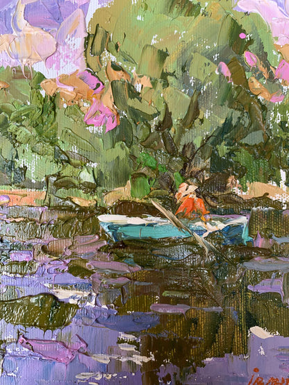 Oil painting Summer fishing Oleksiy Ivanyuk