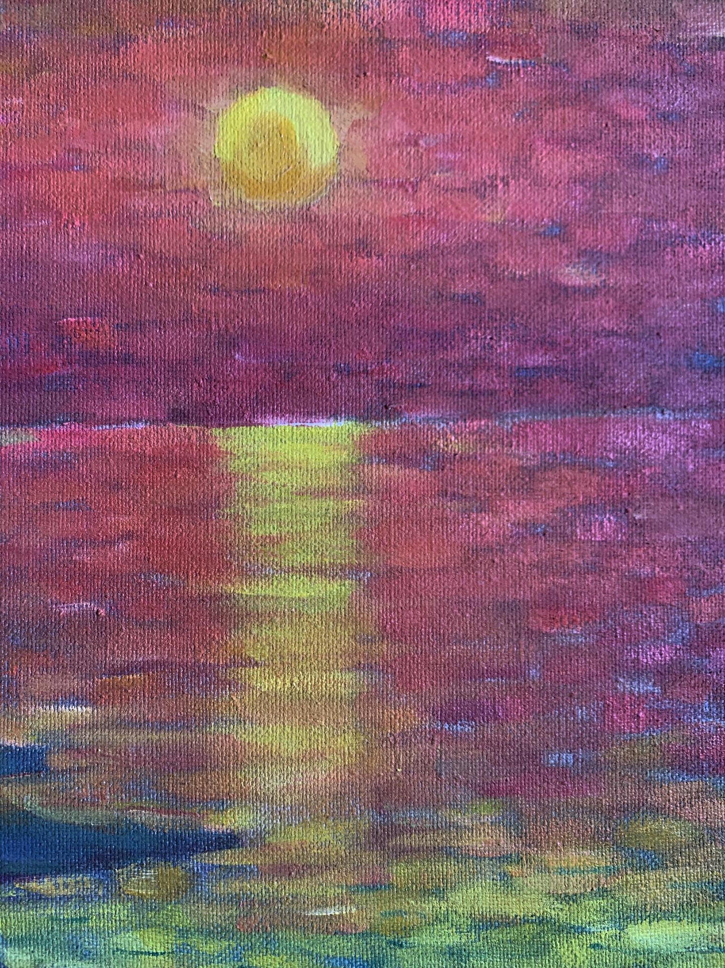 Oil painting Sunset over the sea Mykhailo Burdylo