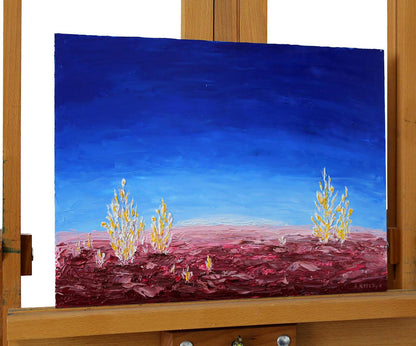 Oil painting White ahgae landscape Andriy Klishyn