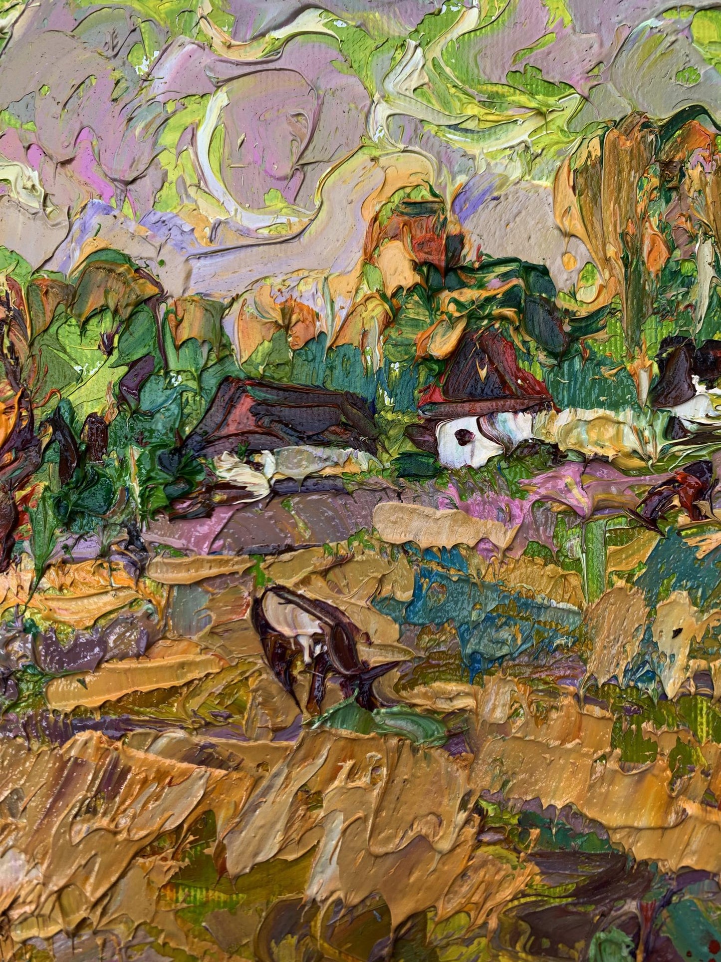 Oil painting The cows are grazing Ivanyuk Oleksiy