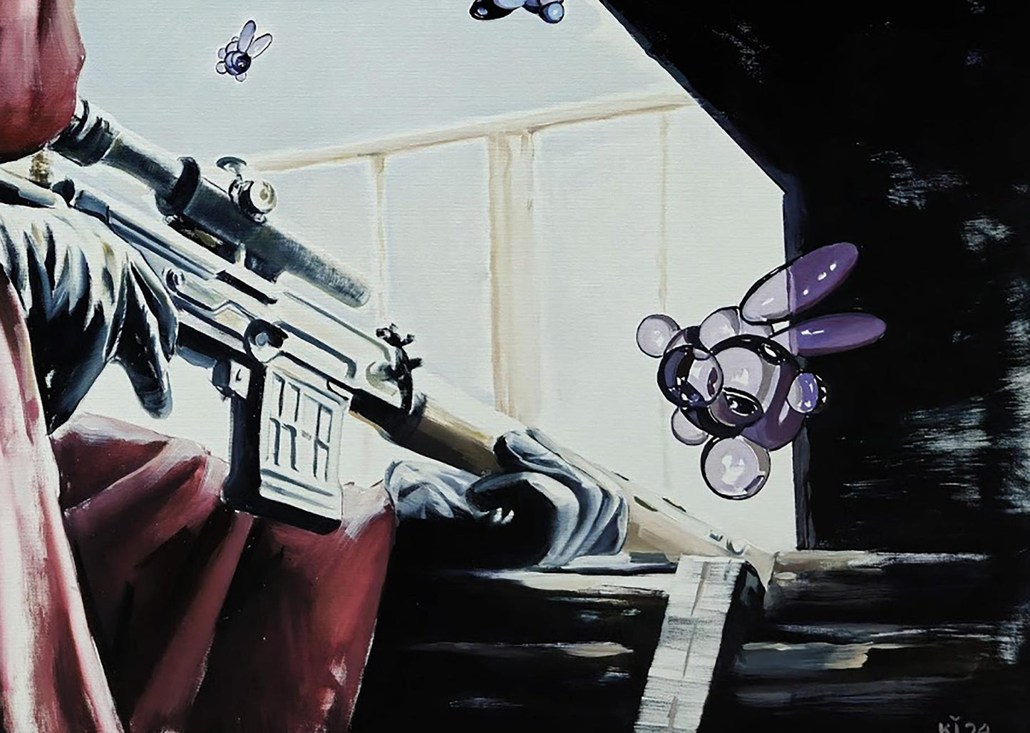 Oil painting Approaching danger Igor Konovalov