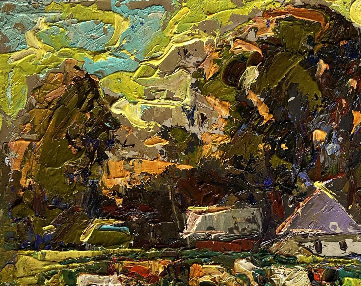 Oil painting Along the green field Oleksiy Ivanyuk