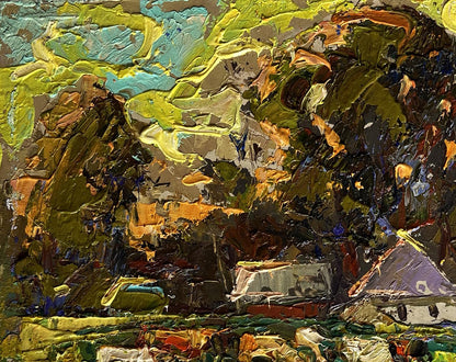 Oil painting Along the green field Oleksiy Ivanyuk