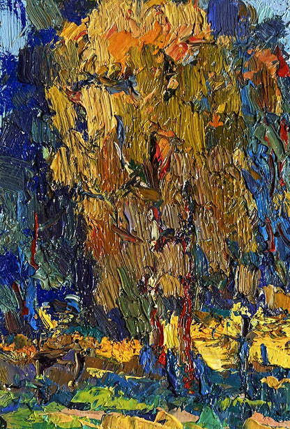 Oil painting Sunbeams on the meadows Oksana Ivanyuk