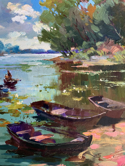 OIl painting Boat trip Yuriy Suprunchuk