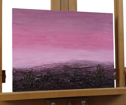 Oil painting Pink landscape Andriy Klishyn