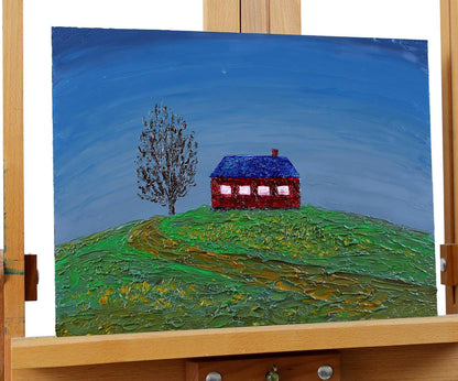 Oil painting House on the Hill Andriy Klishyn