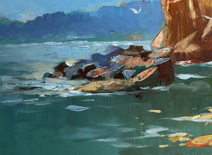 OIl painting Rocky seashore Yuriy Suprunchuk