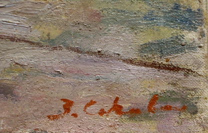 Oil painting Bouquet of flowers with apples Sokolova Zinaida Ivanovna