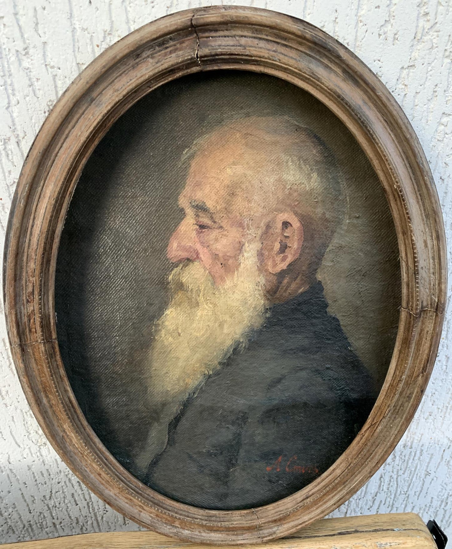 Oil painting Portrait of Grandfather Leonid Stil'