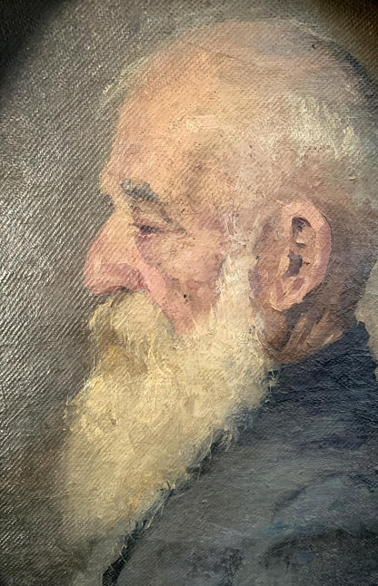 Oil painting Portrait of Grandfather Leonid Stil'