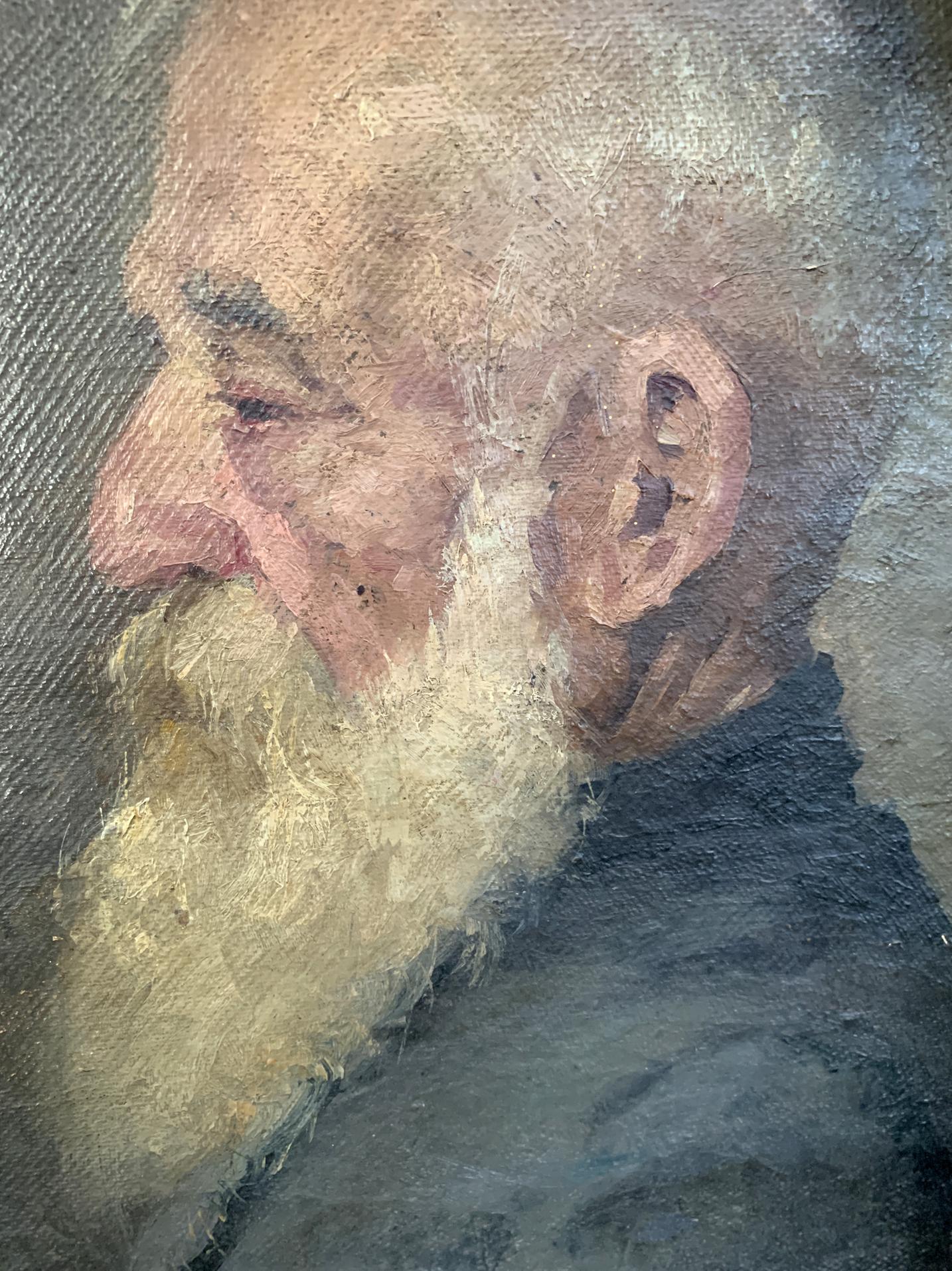 Oil painting Portrait of Grandfather Leonid Stil'