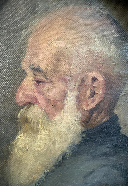 Oil painting Portrait of Grandfather Leonid Stil'