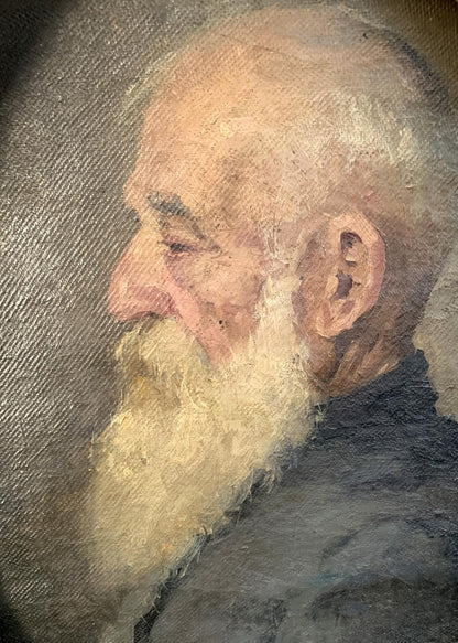 Oil painting Portrait of Grandfather Leonid Stil'