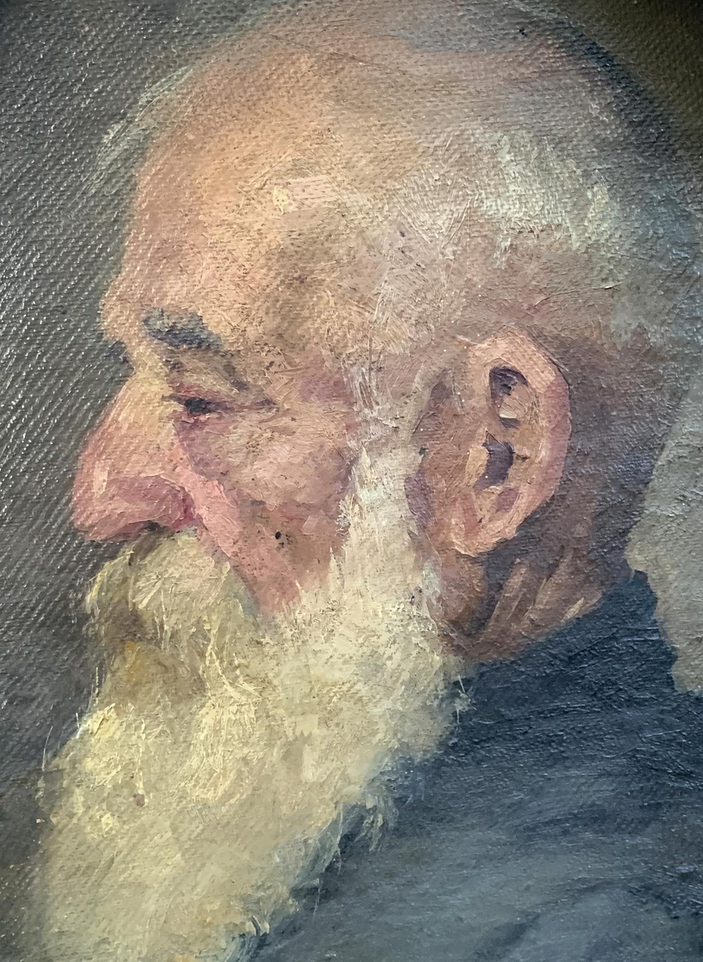 Oil painting Portrait of Grandfather Leonid Stil'