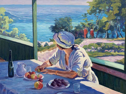 Oil painting On the veranda Unknown artist