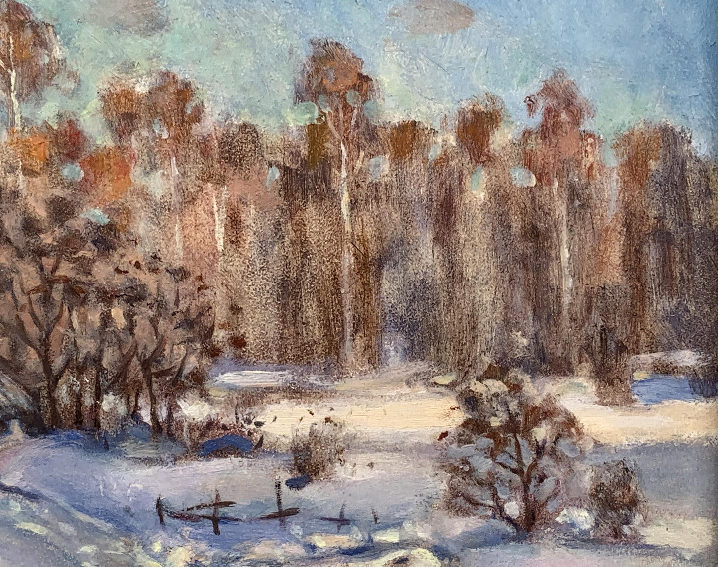 Oil painting Winter days Valery Kupriyanovich Zosenko