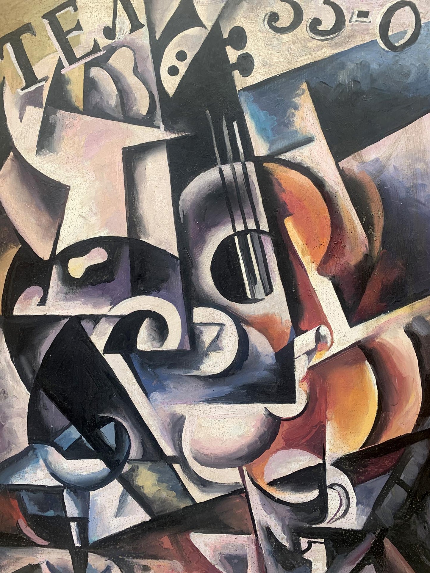 Abstract oil painting Musical instruments V. Konotopsky