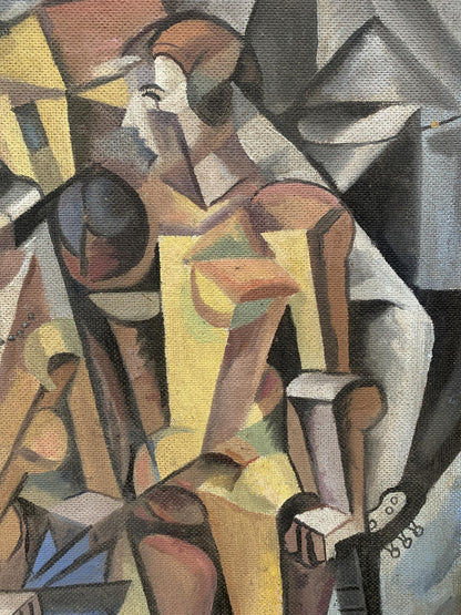 V. Konotopsky's Oil Painting: "Rhythmic Abstractions of Musicians"