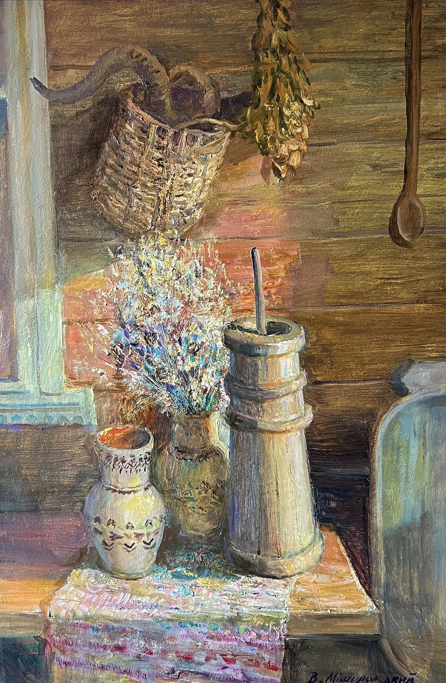 Oil painting Hutsul still life V. Mishurovsky