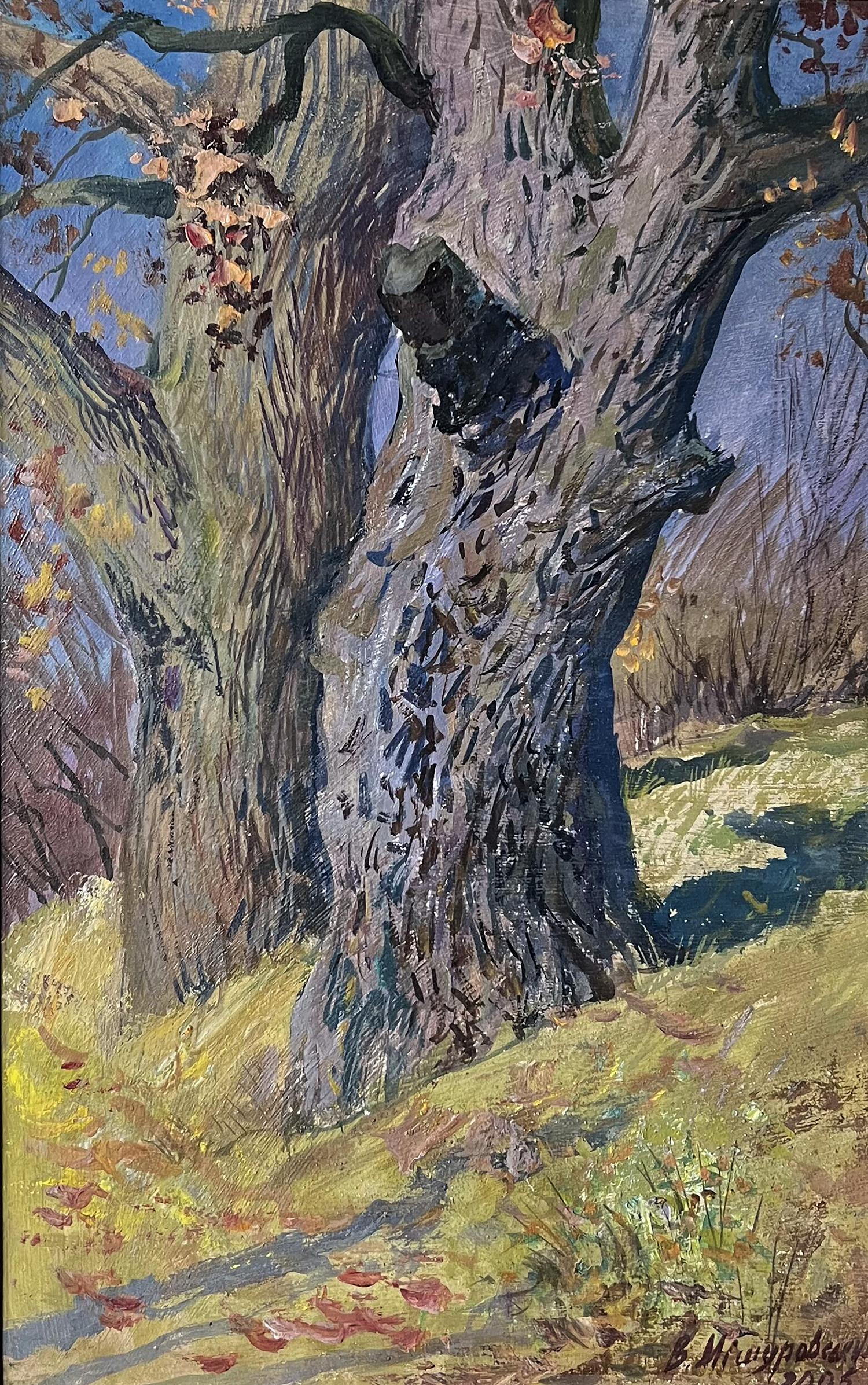 Oil painting Two oaks V. Mishurovsky