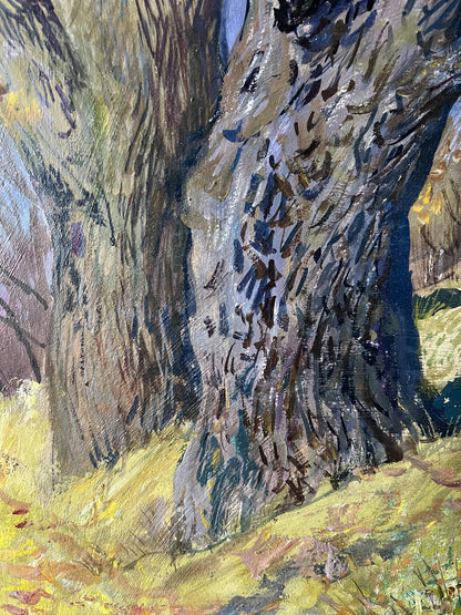 Oil painting Two oaks V. Mishurovsky