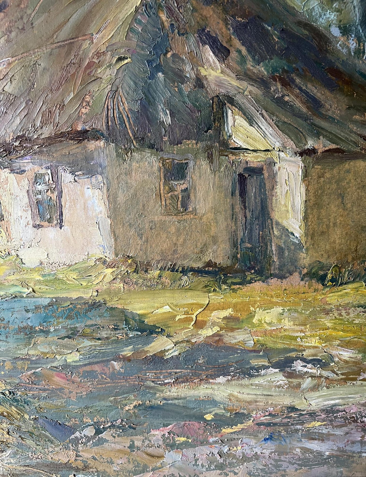 Oil painting The owner's yard V. Mishurovsky