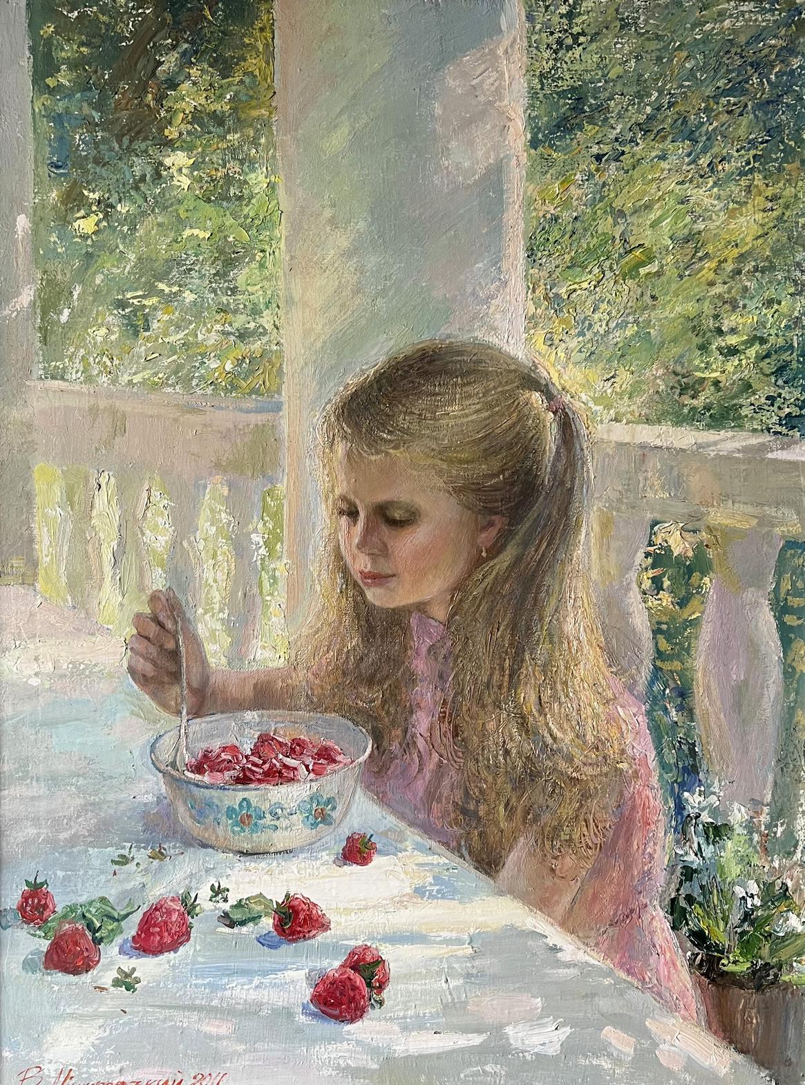 Oil painting Strawberries V. Mishurovsky
