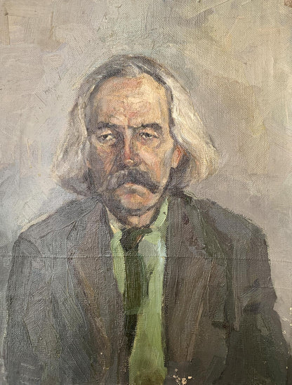 Oil painting Portrait of a grandfather Palazhchenko Irina