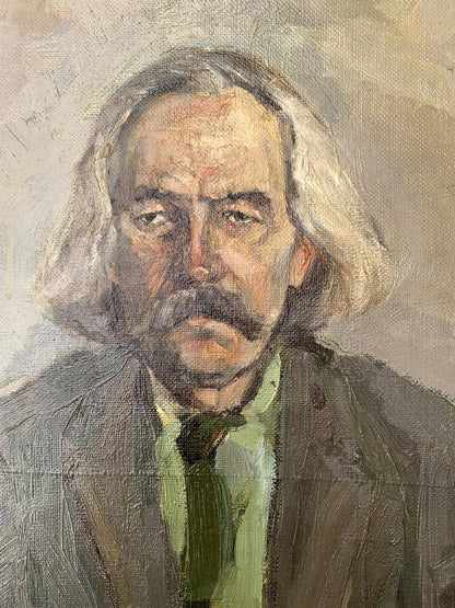 Oil painting Portrait of a grandfather Palazhchenko Irina