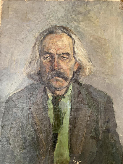 Oil painting Portrait of a grandfather Palazhchenko Irina