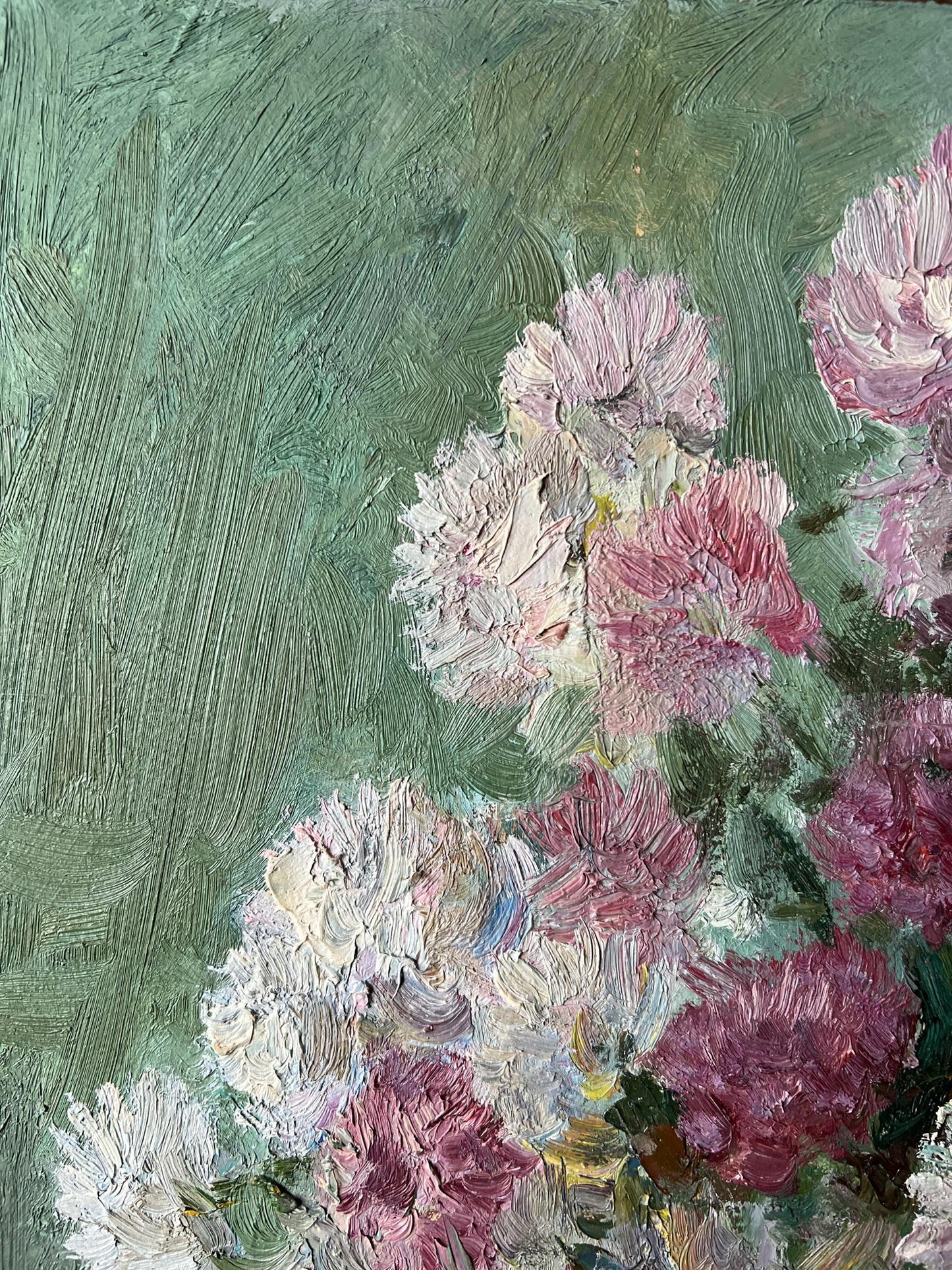 Oil painting chrysanthemums