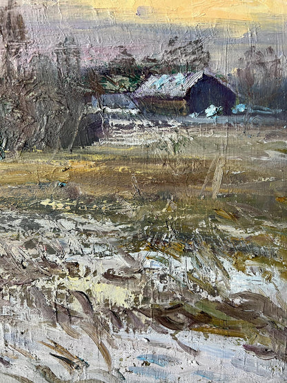 Oil painting December V. Mishurovsky