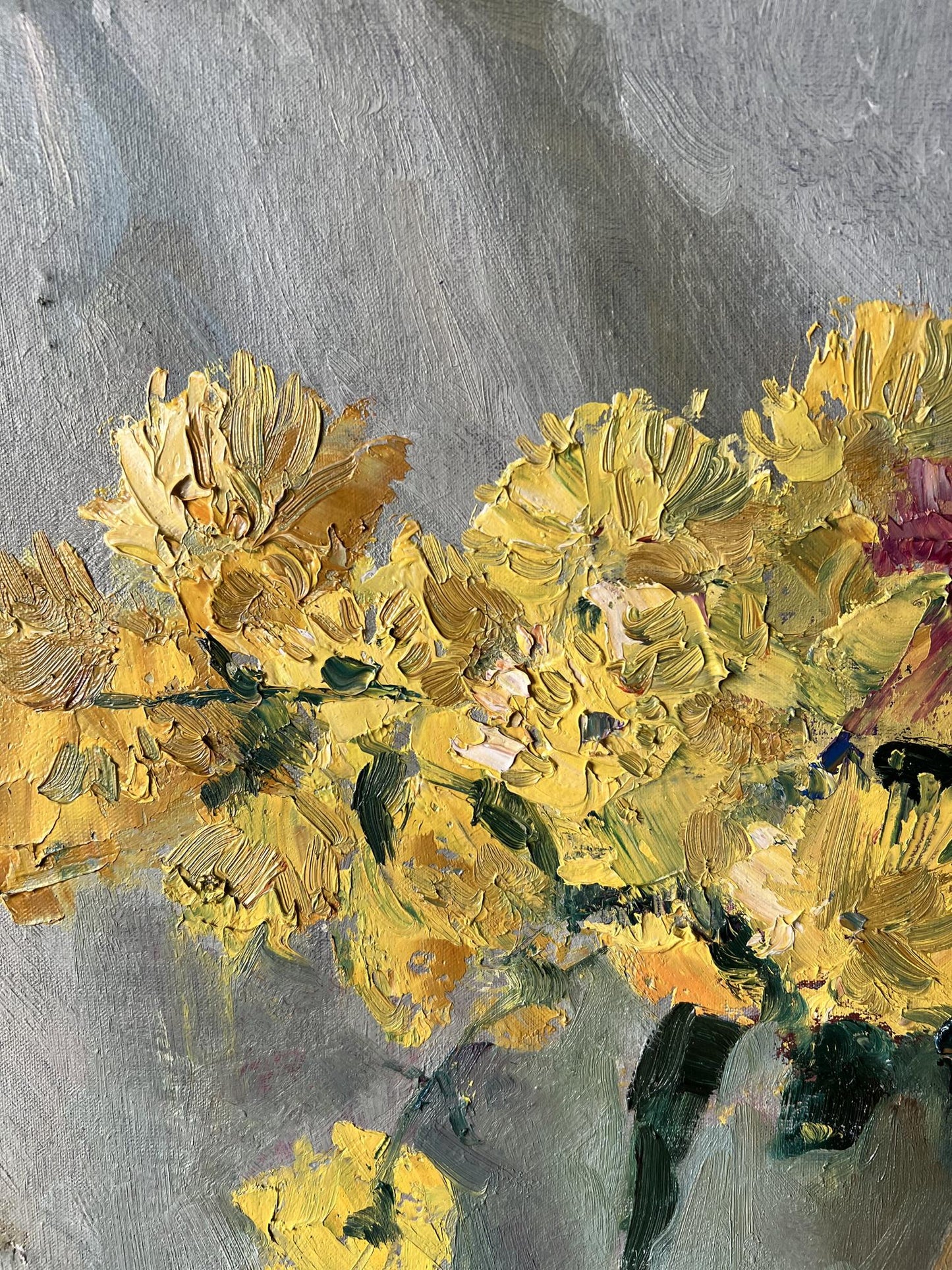 Oil painting Chrysanthemums 