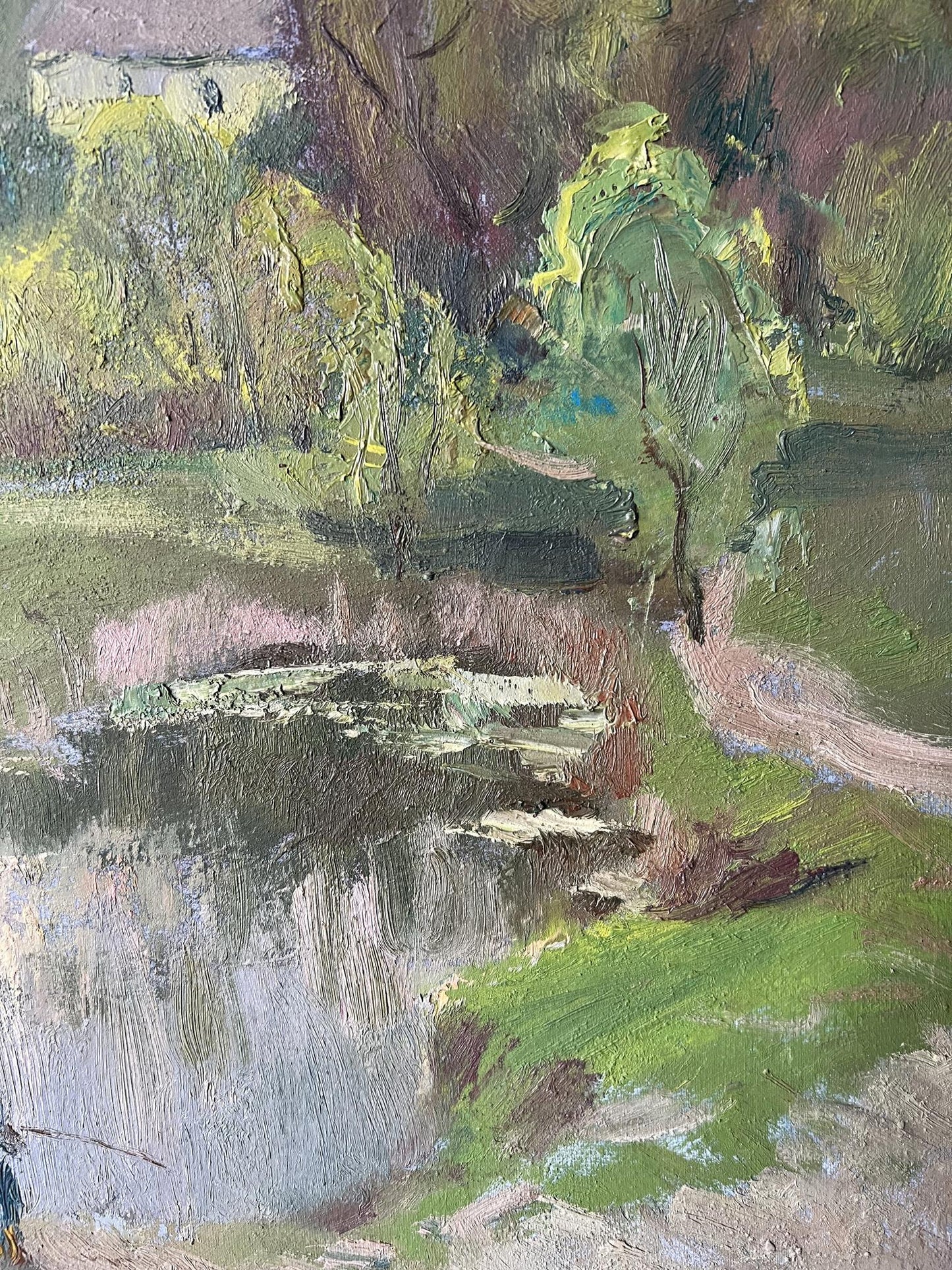 Oil painting May evening V. Mishurovsky